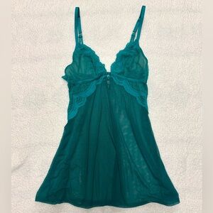Vintage Teal Green Baby Slip Dress ☆